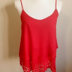 Red women's camisole spaghetti straps size small